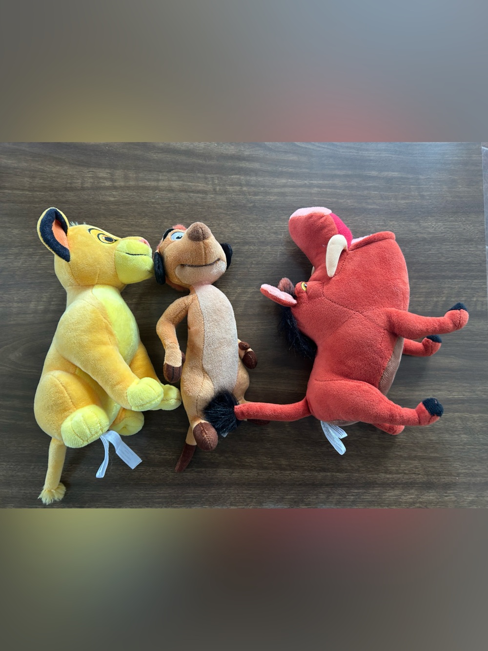 Disney Plush Trio - Simba, Timone and Pumba